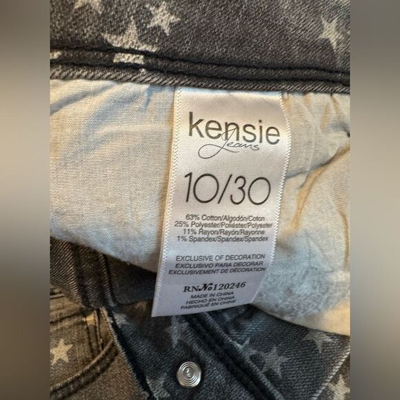 Kensie Starry Cropped‎ Grey Mid Rise Jeans SIZE 10 - Picture 3 of 3